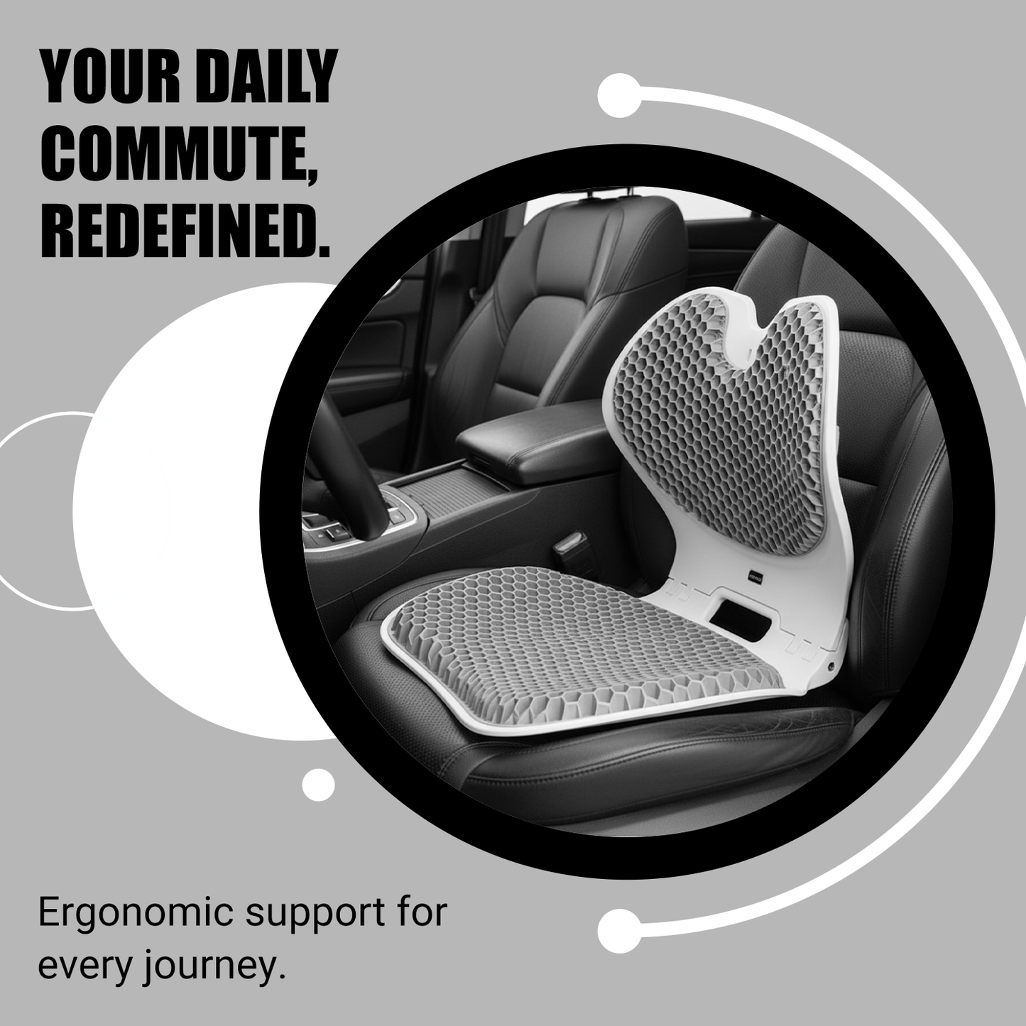 Posture Max Pro,  Foldable Ergonomic Posture Corrector Seat for Office Chair, Car Seat & Meditation, Breathable Honeycomb TPE Back Support Cushion, Improves Posture, Spine Alignment & Pressure Relief, Durable, Lightweight, Grey & Purple